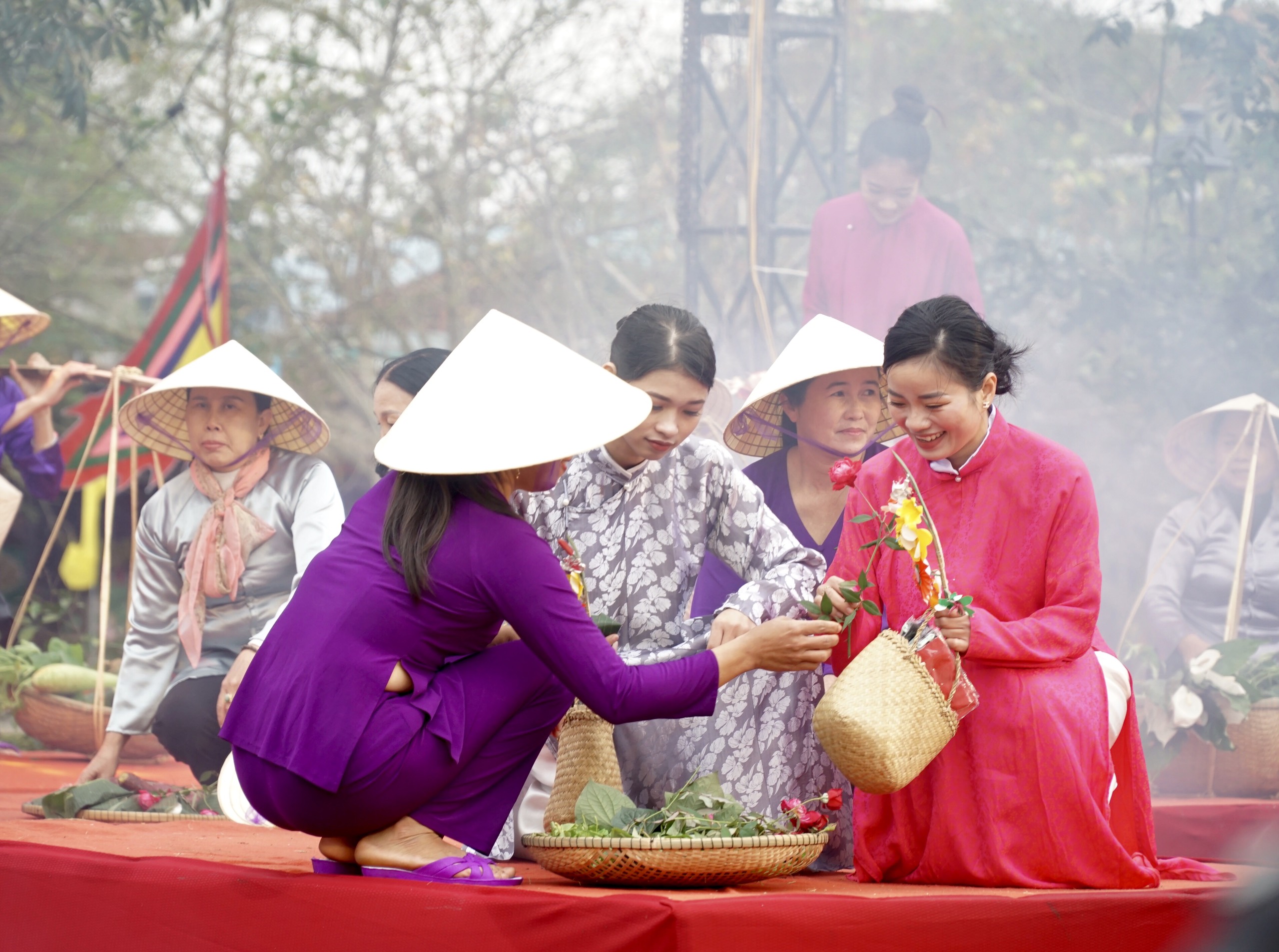 Hoạt cảnh chợ quê tại lễ khai mạc